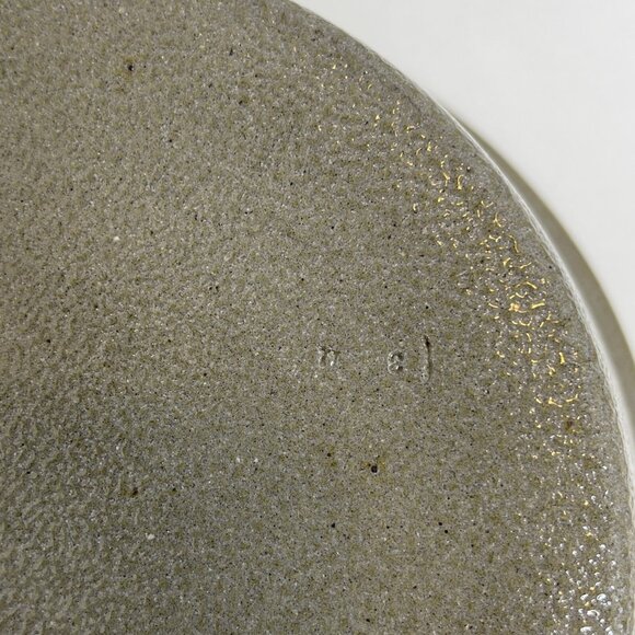 VTG Rowe Pottery Work Heart Gray Blue Mixing Bowl ‘92 Stoneware Cambridge Rustic - Picture 5 of 12